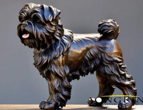 Home Decor Bronze Sculpture of Affenpinscher Puppy for Sale