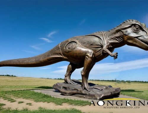 Life-Size Modern Decor Bronze Large Dinosaur Yard Statue