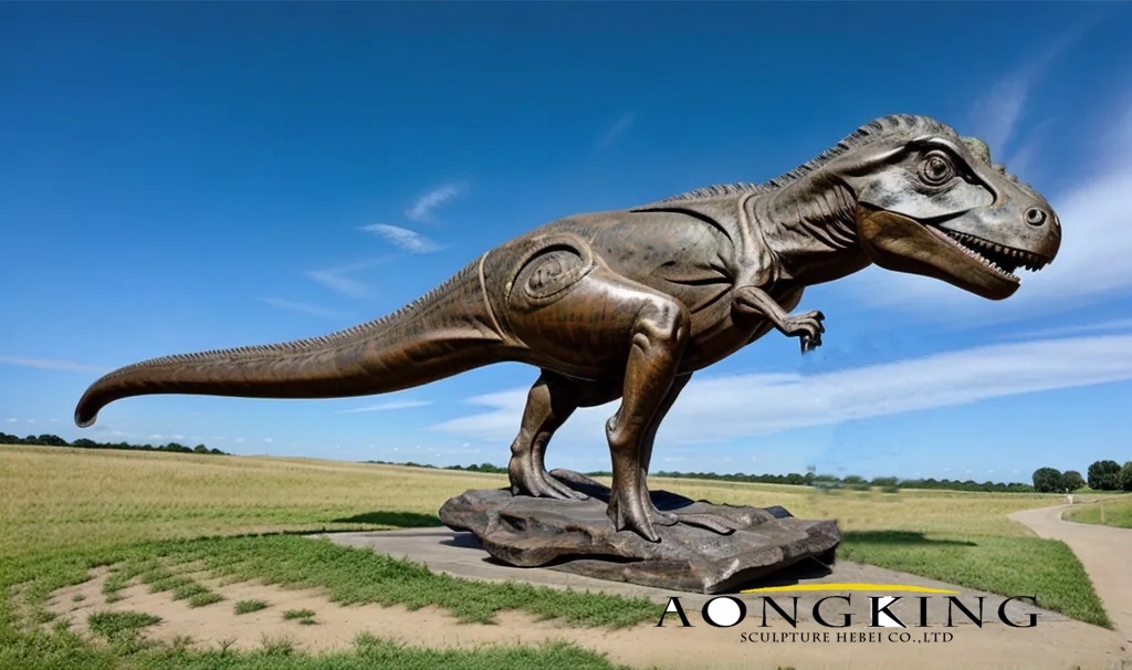 large dinosaur yard statue