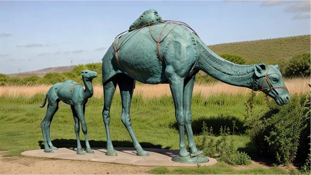 wild camel statues