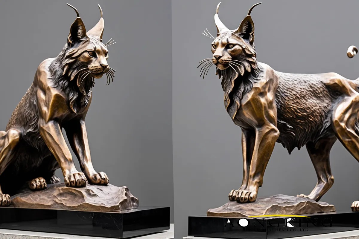 Balkan lynx sculpture