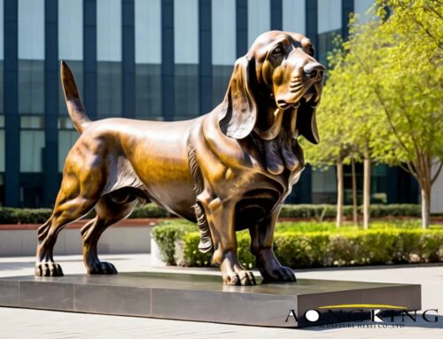 Popular Pet Bronze Beagle Basset Hound Mix Statue