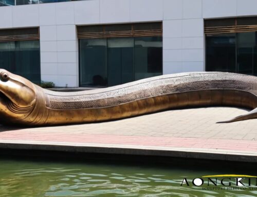 Public Ornament Long Conger Eel Bronze Sculpture