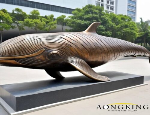 Large Public Ornament Bronze Baleen Whale Sculpture