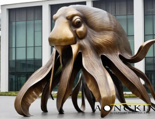 Exquisite Masterpiece Unveiling Bronze Cuttlefish Sculpture