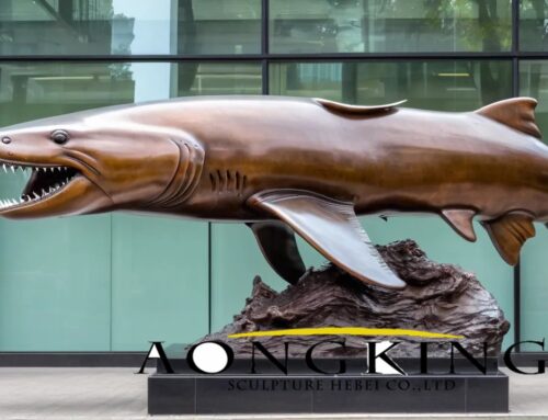 Artistic Mastery Large Cookiecutter Shark Bronze Sculpture