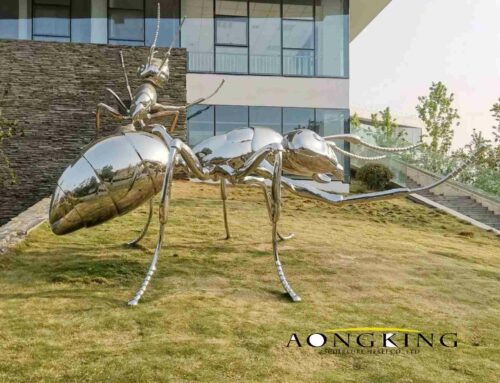 Intricate Beauty and Symbolism Metal Ant Sculpture