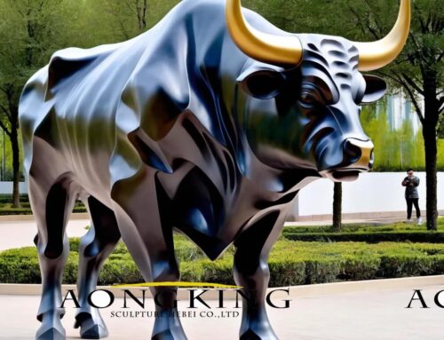 2024 new design Aongking fiberglass bull sculpture