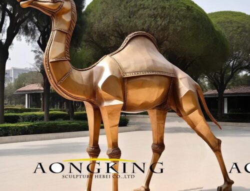 Dromedary sculpture bronze Aongking finished