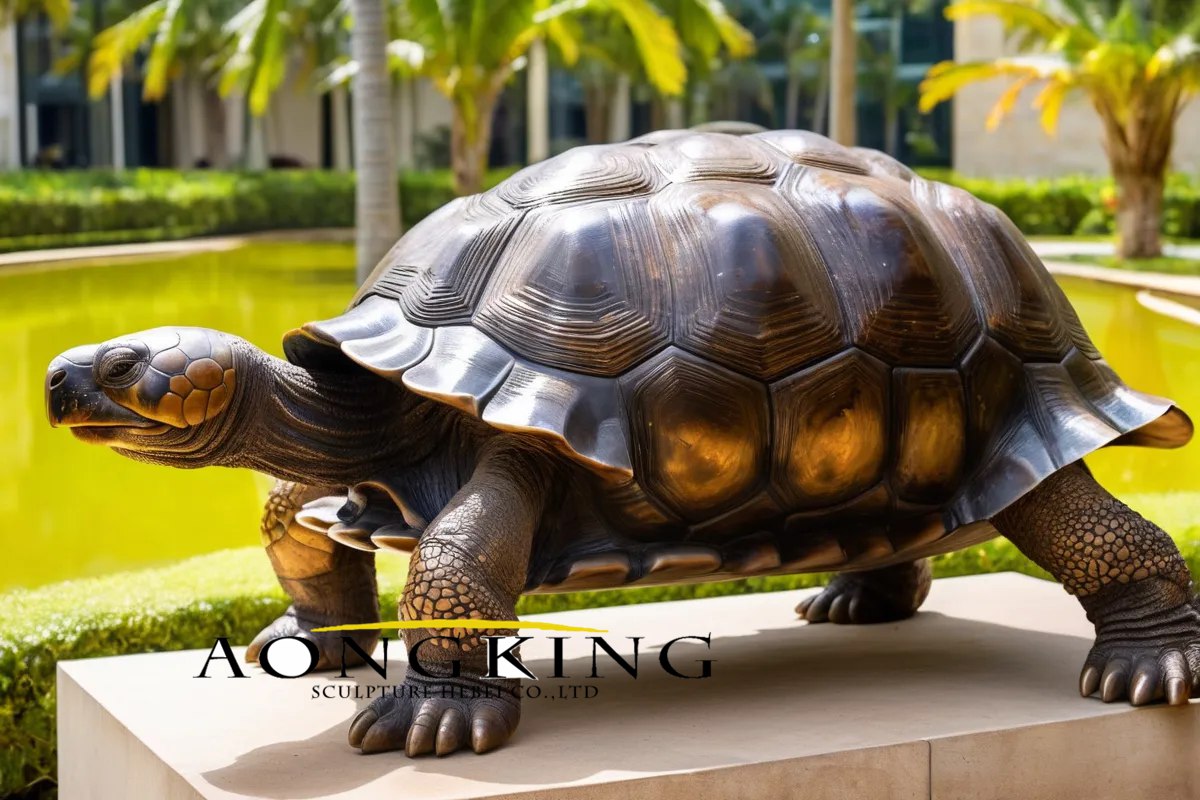 bronze Aldabra giant tortoise