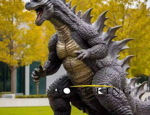 Unveiling the Magnificent Standing Ancietn Bronze Godzilla Statue
