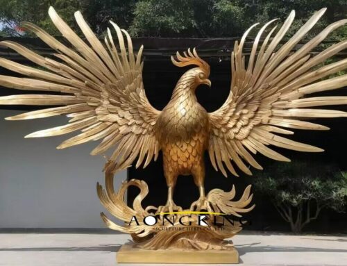 A Symbol of Eternal Renewal Bronze Phoenix Bird Statue
