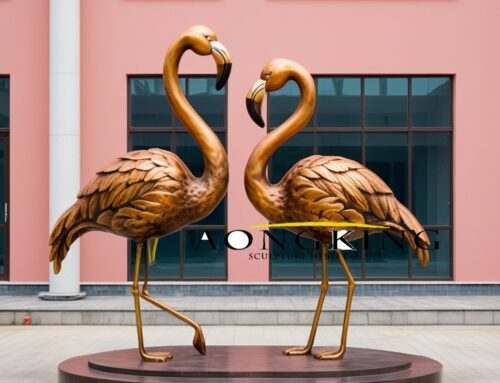 Enhance the Beauty with Bronze Flamingo Garden Statues